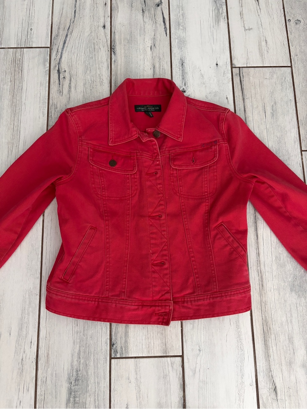 Ralph Lauren jean co  Red Denim Jean Jacket - Women's Classic Fit